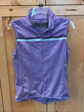 Women’s Novara Bike Jersey, Size Large.  Violet with reflective stripes.